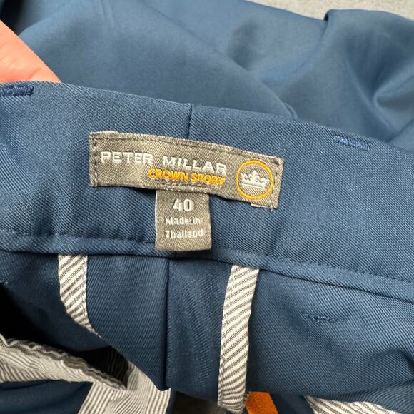 Peter Millar Golf Shorts THE OAKS Salem Crown Sport Blue Mens 40 (41x9 ACTUAL) - Picture 3 of 12